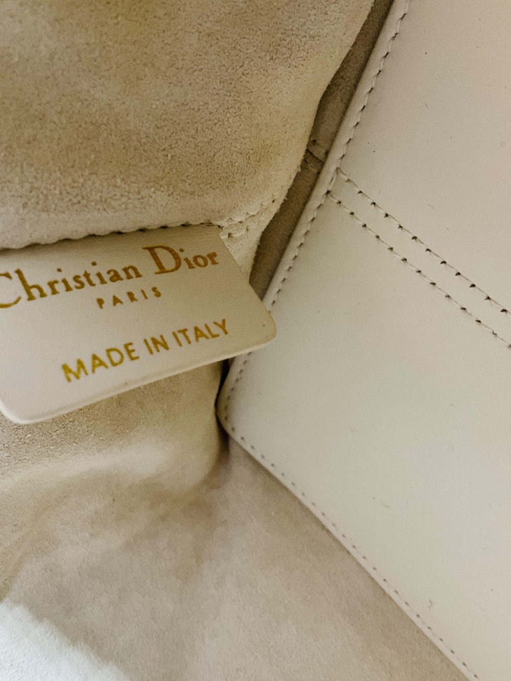 CHRISTIAN DIOR LATTE MACROCANNAGE CALFSKIN SMALL DIOR TOUJOURS BAG - Picture 7 of 16